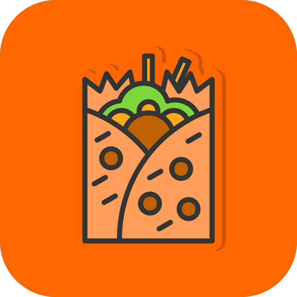 Burrito Vector Icon Design
