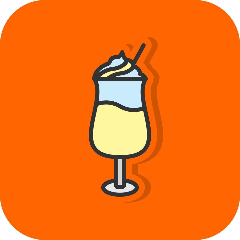 Latte Macchiato Vector Icon Design