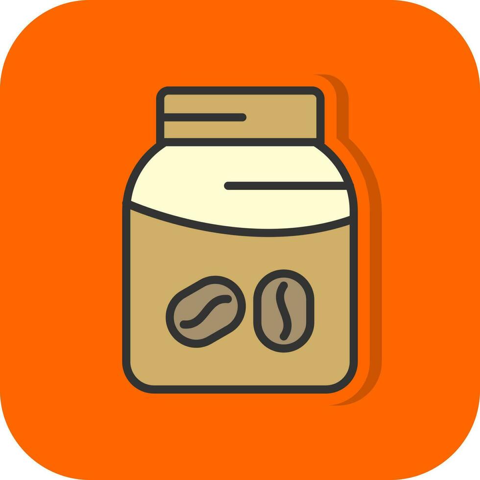 Coffee Jar Vector Icon Design