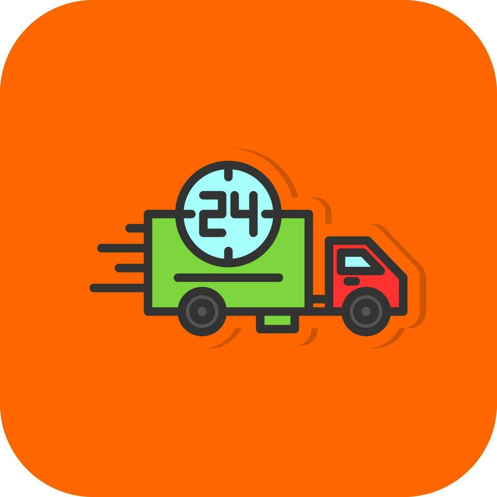 24 Hours Delivery Vector Icon Design