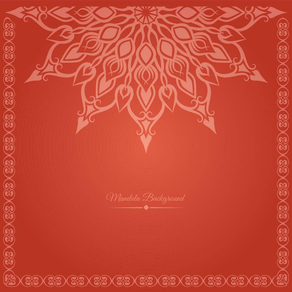 mandala background, with decorative frame vector