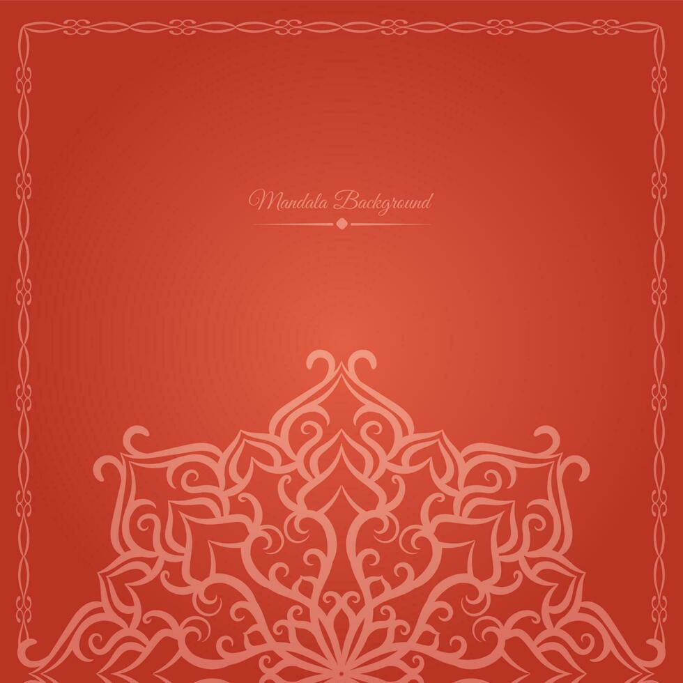 mandala background, with decorative frame vector