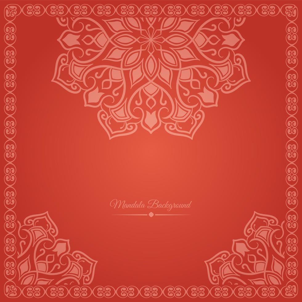 mandala background, with decorative frame vector