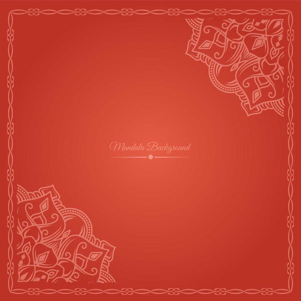 mandala background, with decorative frame vector