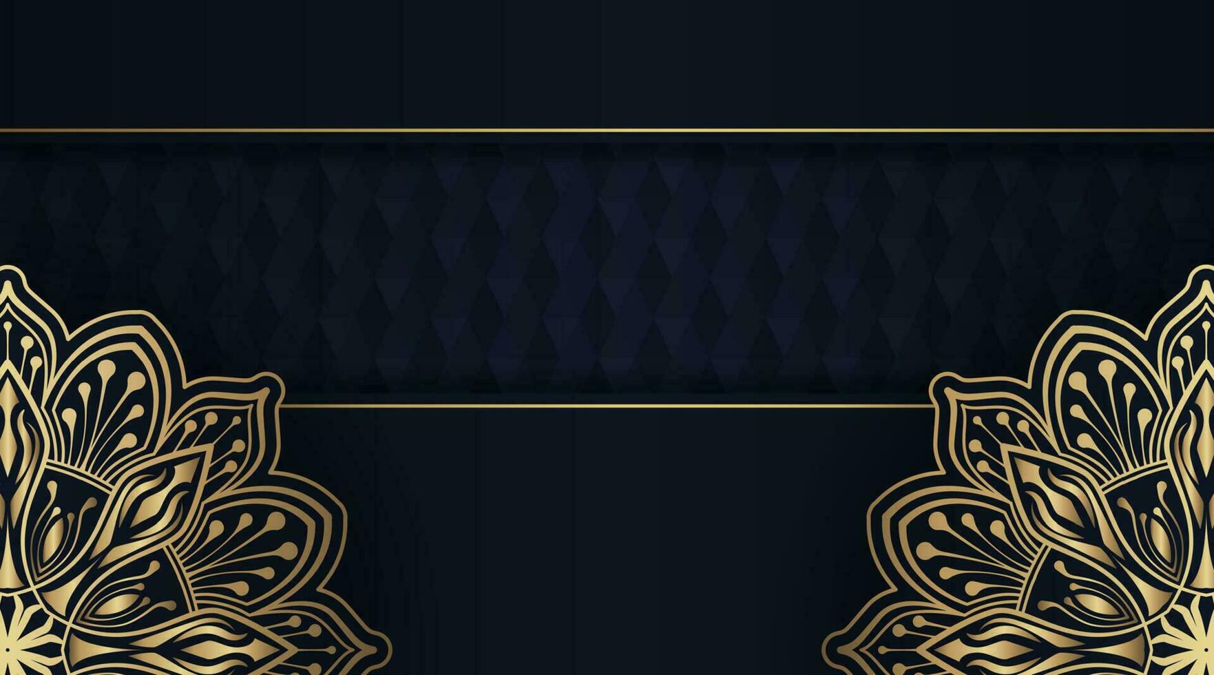 luxury background with golden mandala ornament vector