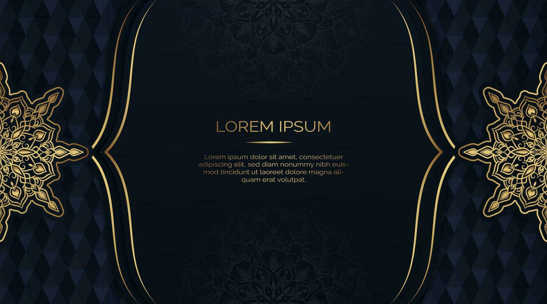 luxury background with golden mandala ornament vector