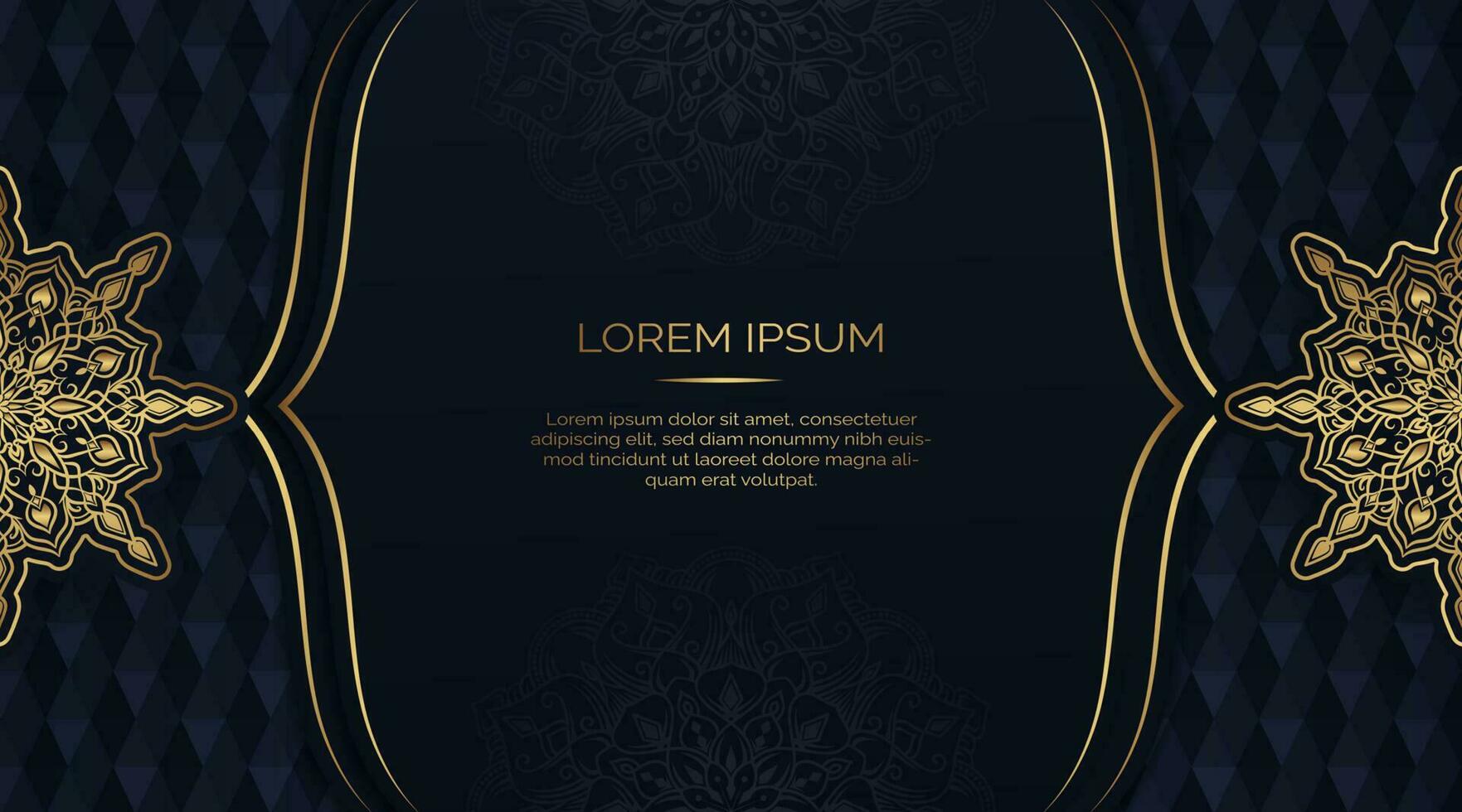 luxury background with golden mandala ornament vector