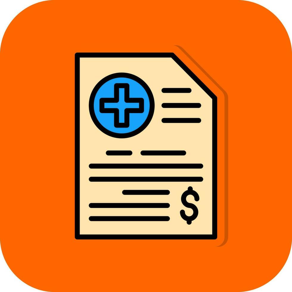 Medical Bill Vector Icon Design