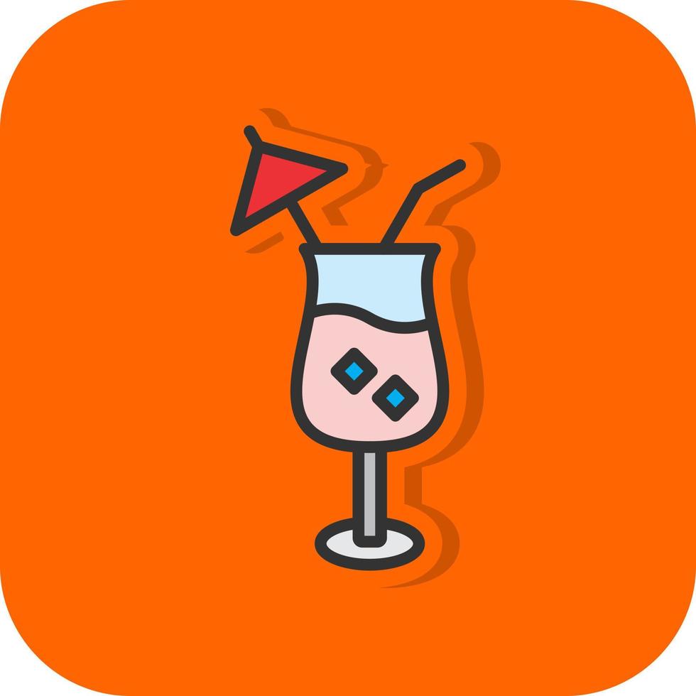 Pina Colada Vector Icon Design