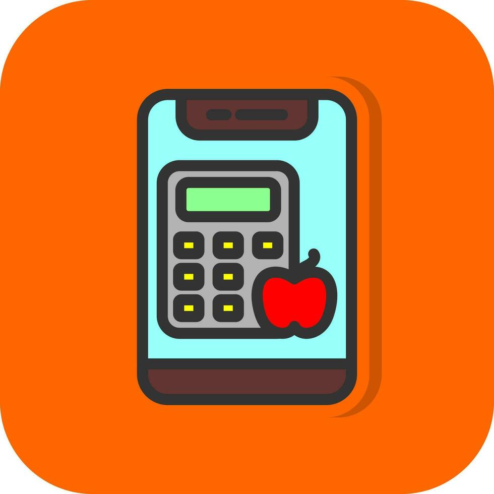 diseño de icono de vector de calculadora de calorías