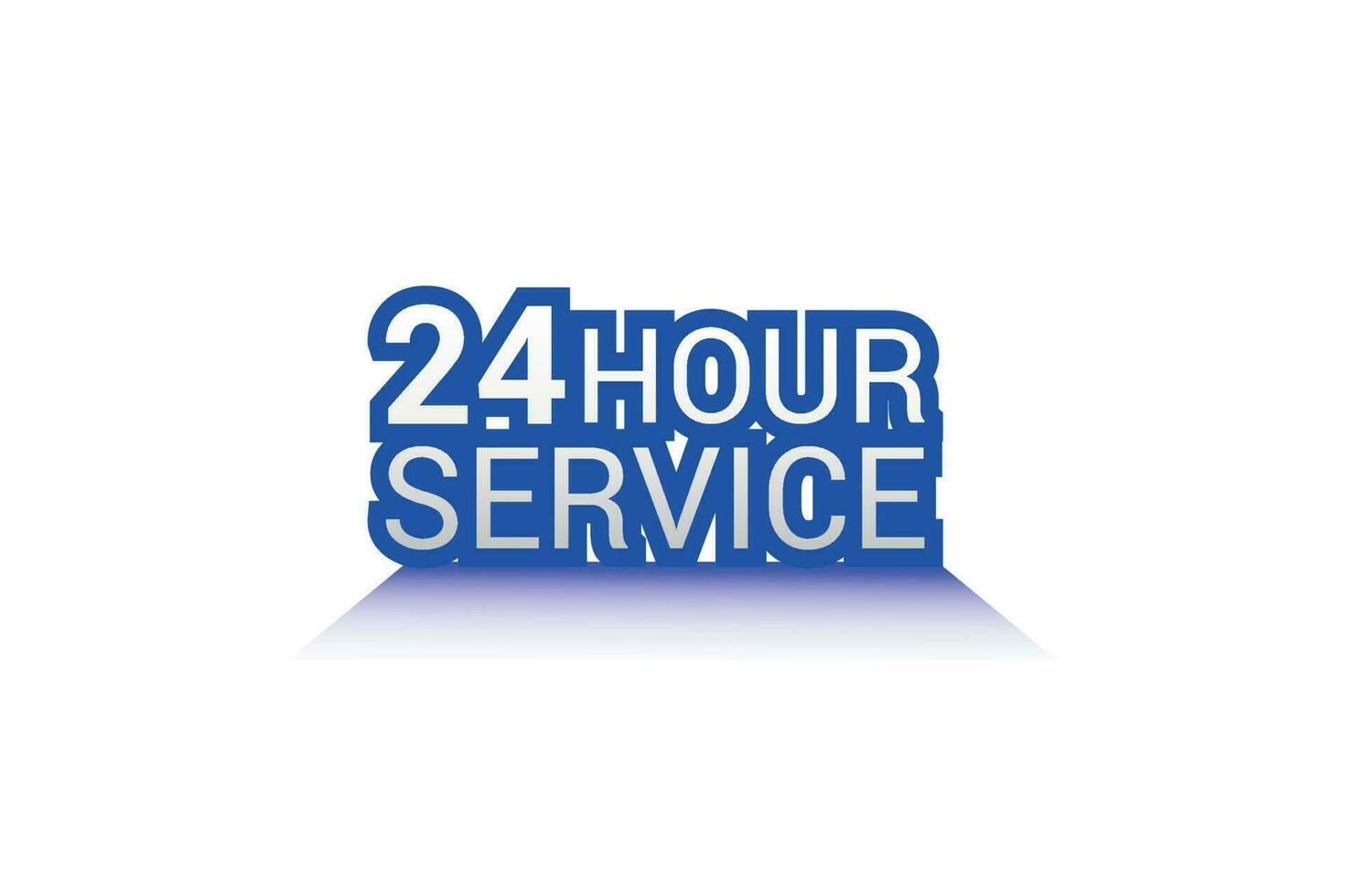 24 Hour Service Element Design. vector