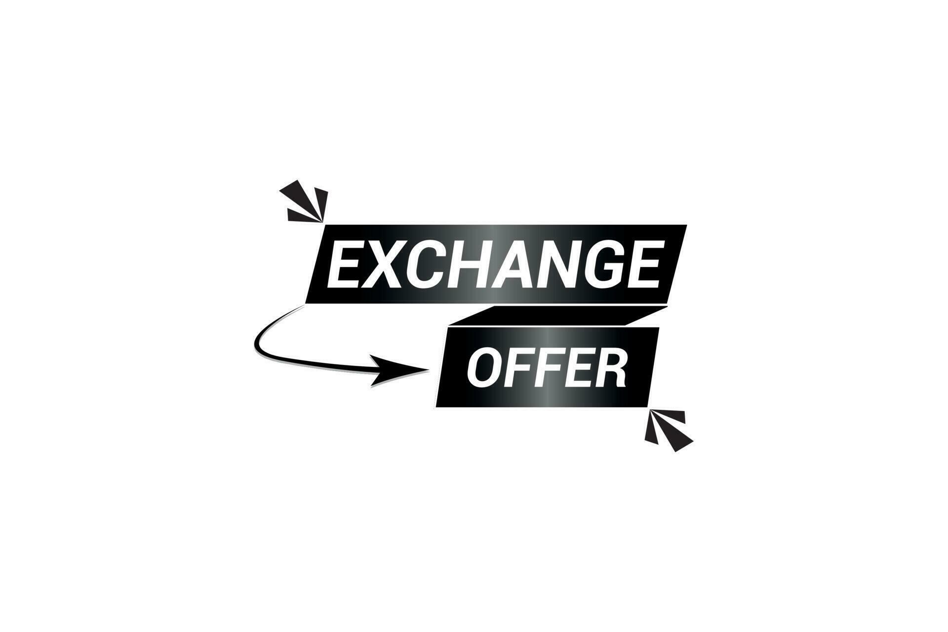 Exchange Offer minimal shining element concept design. 20676312 Vector