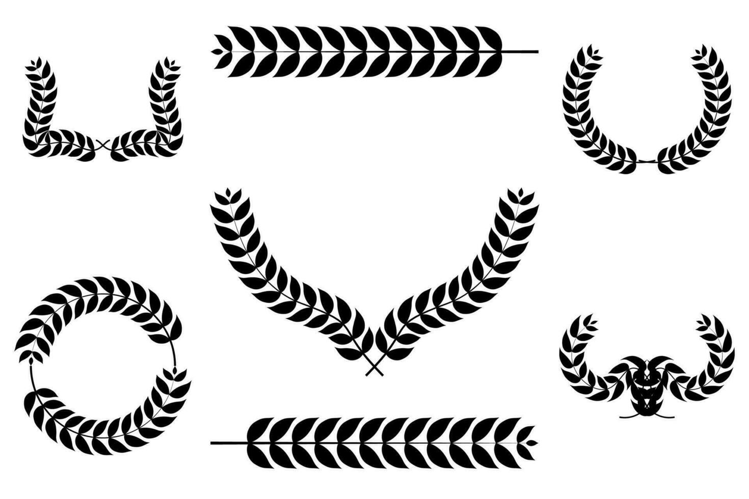 Empty Vintage leaves label vector design.