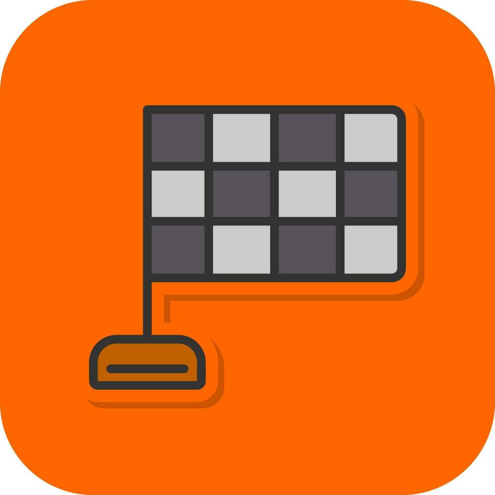 Checkered Flags Vector Icon Design