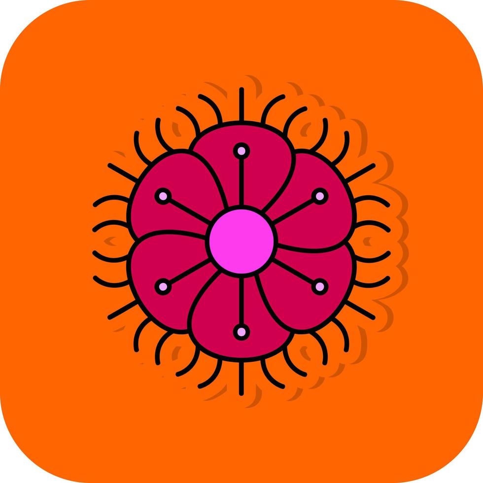 diseño de icono de vector de dianthus con flecos