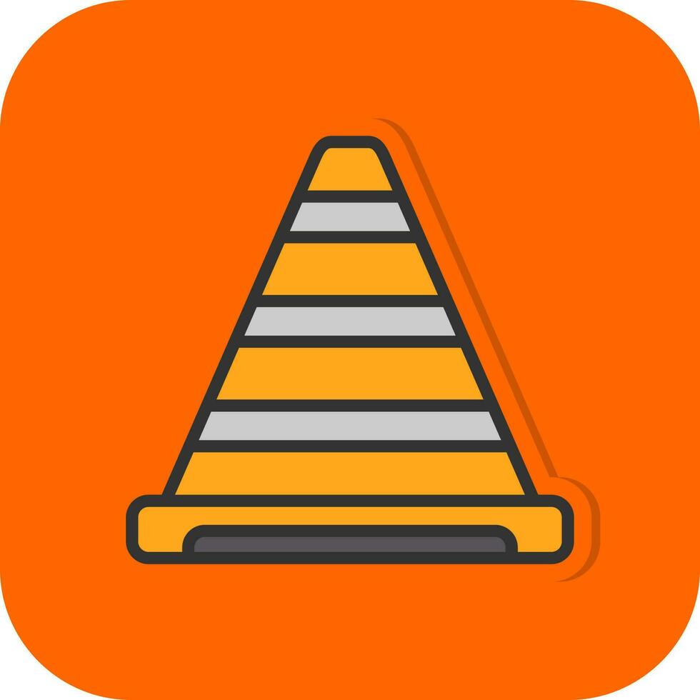 Traffic Cone Vector Icon Design