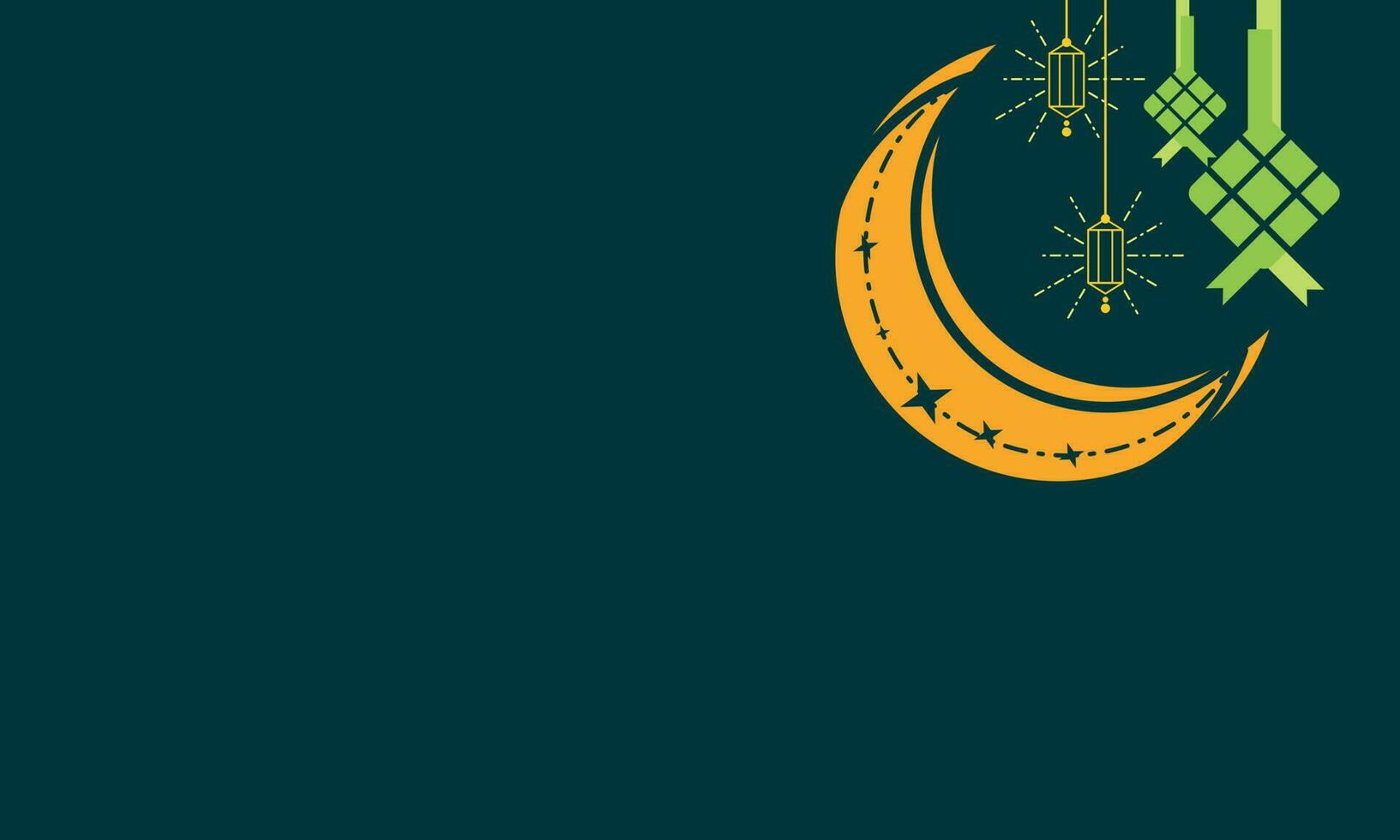 islámico saludo tarjeta, bandera antecedentes ilustración vector