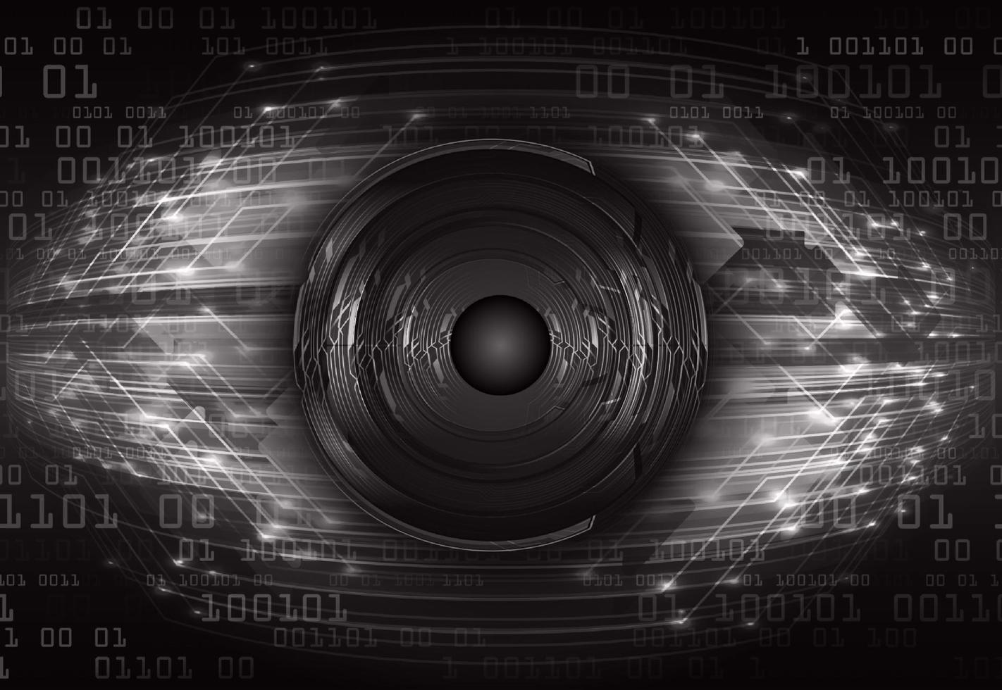 Modern Cybersecurity Technology Icon Pack with Eyes vector