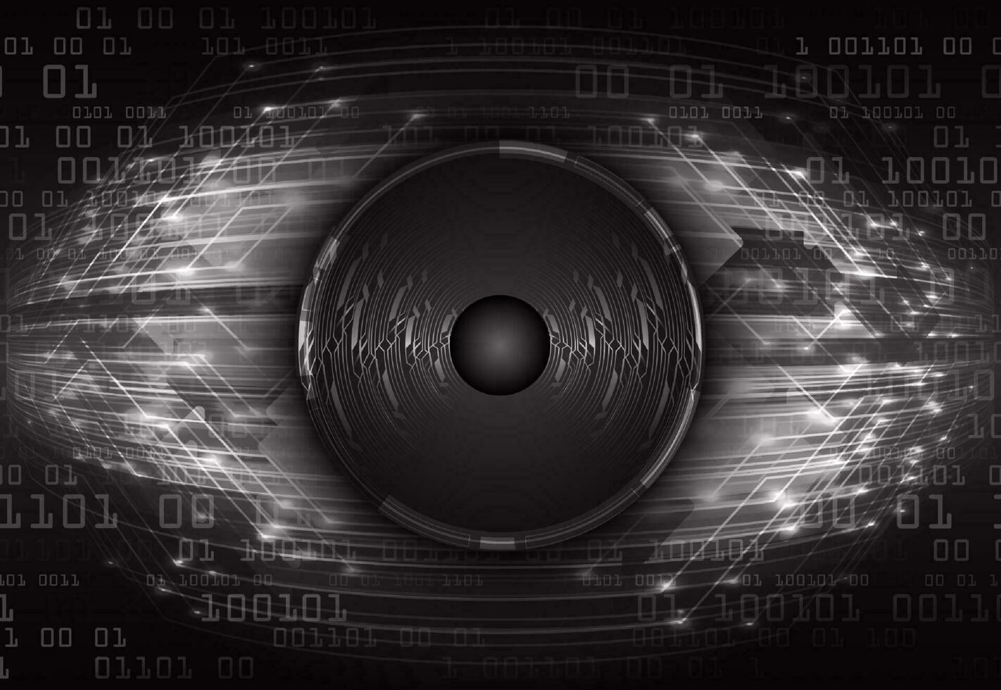 Modern Cybersecurity Technology Icon Pack with Eyes vector