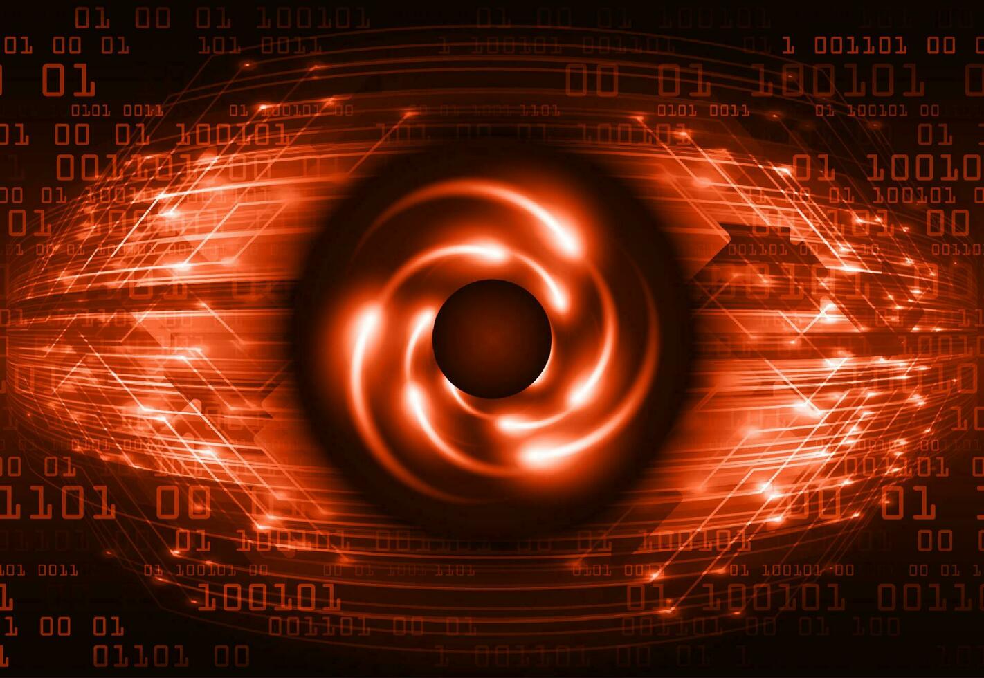 Modern Cybersecurity Technology Icon Pack with Eyes vector