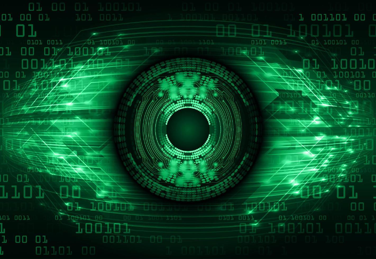 Modern Cybersecurity Technology Icon Pack with Eyes vector