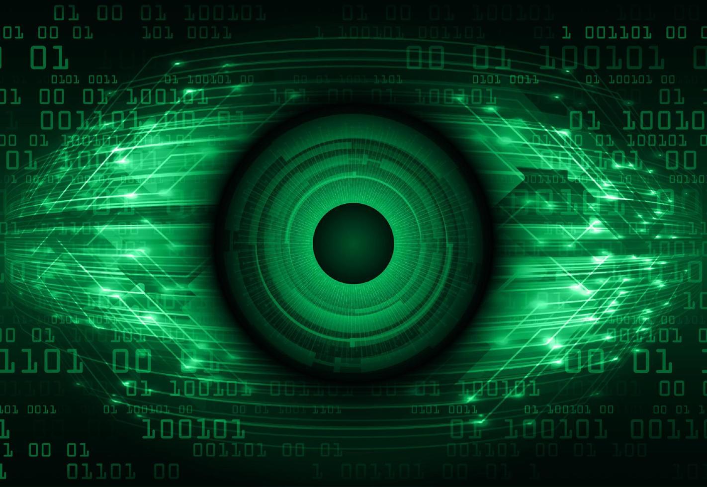 Modern Cybersecurity Technology Icon Pack with Eyes vector