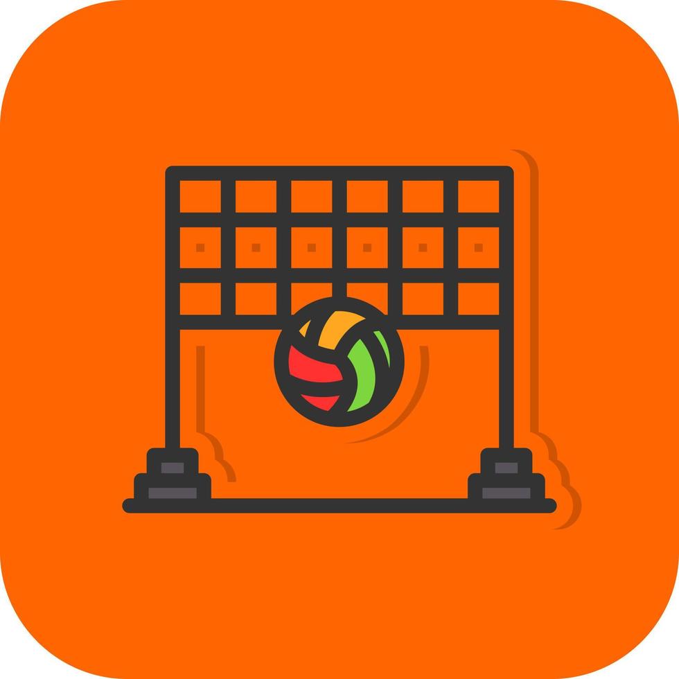 Beach Volleyball Vector Icon Design