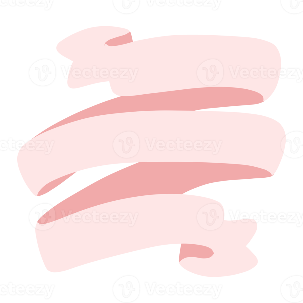 Cute Ribbon Hand Drawn Collection png