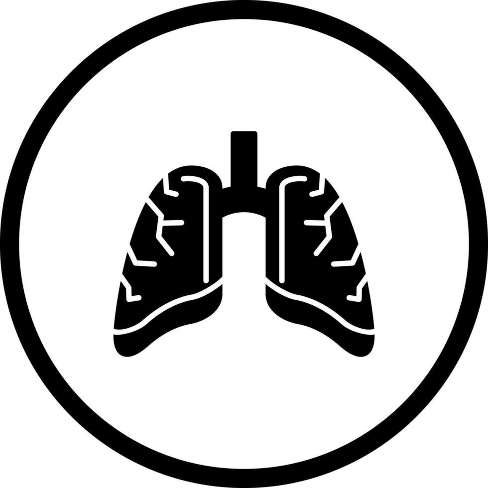 icono de vector de pulmones