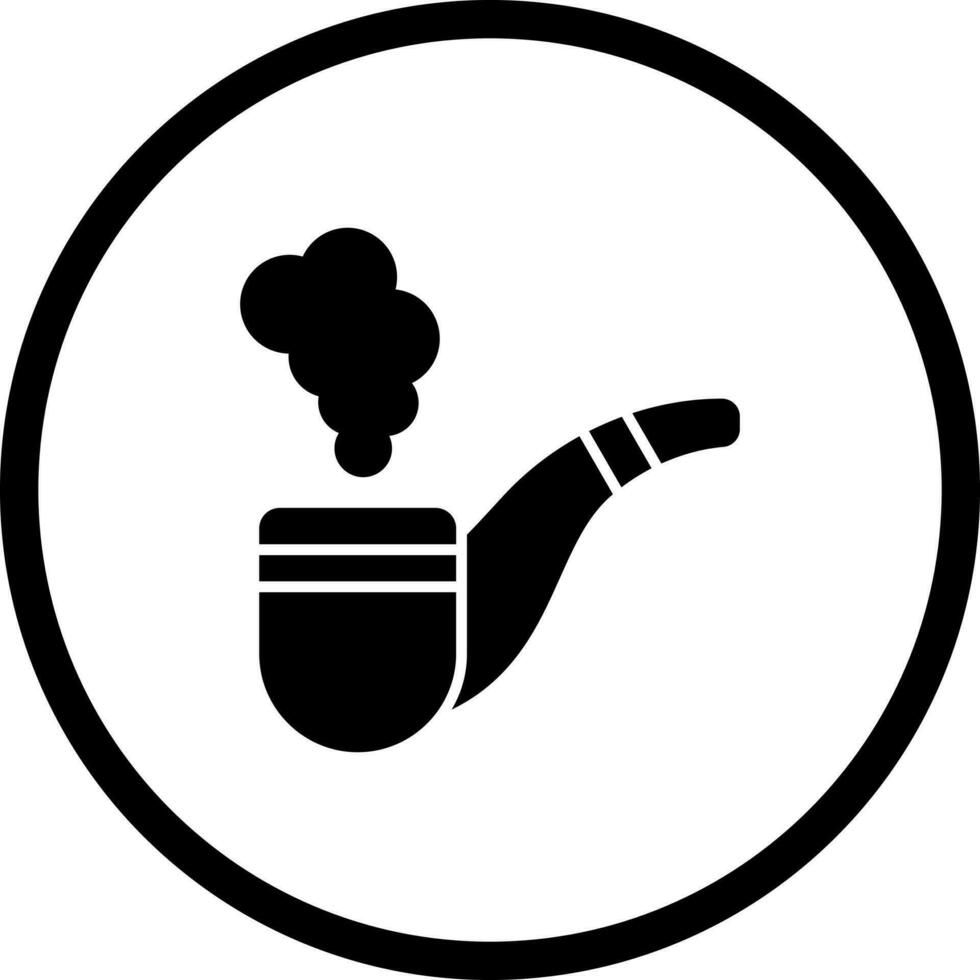 icono de vector de pipa de humo