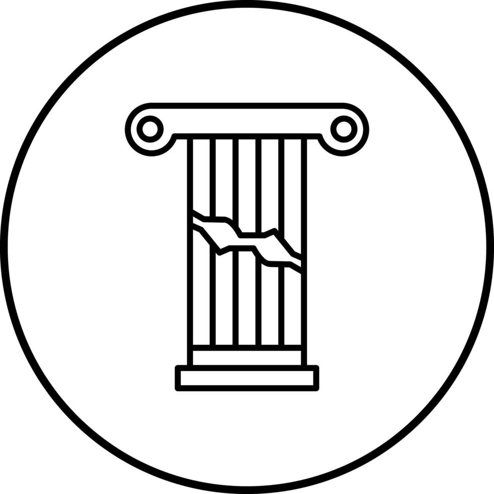 Broken Pillar Vector Icon