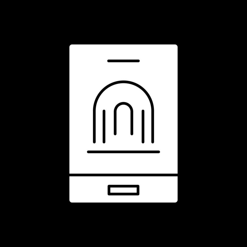 Mobile Fingerprint Vector Icon Design