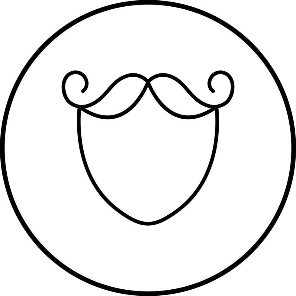 icono de vector de barba y bigote