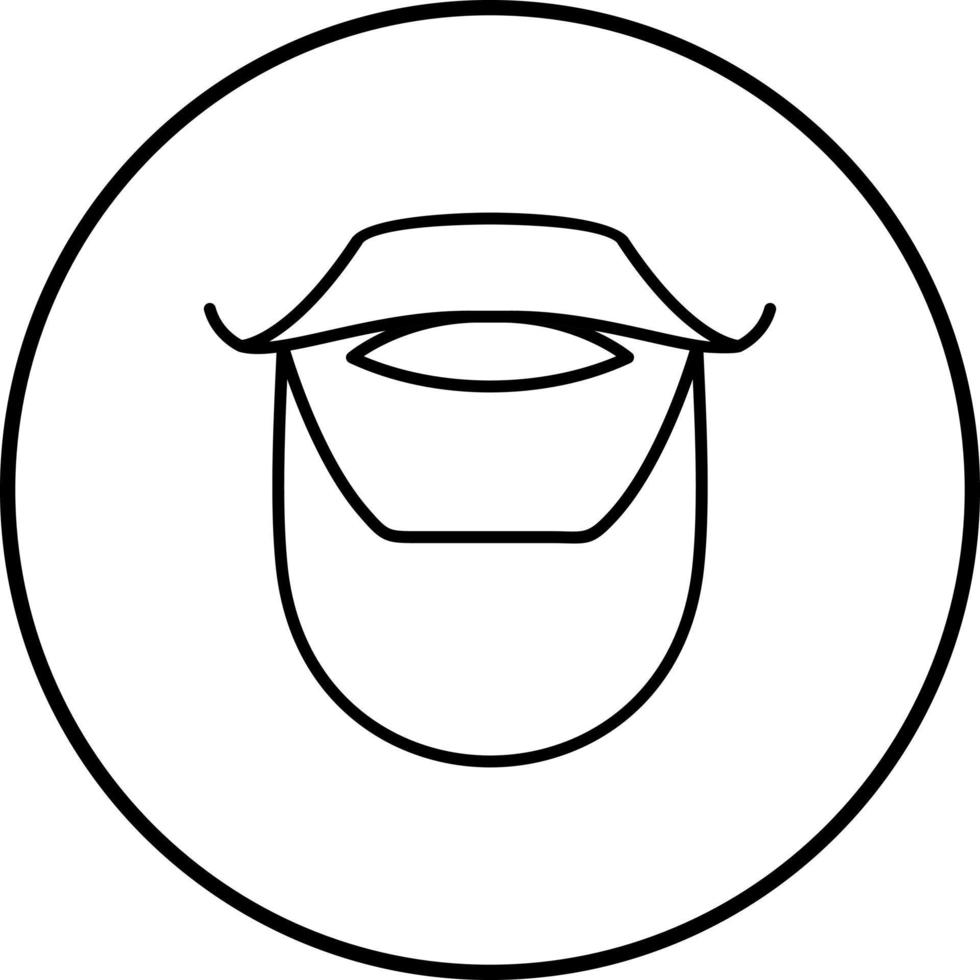 icono de vector de barba y bigote