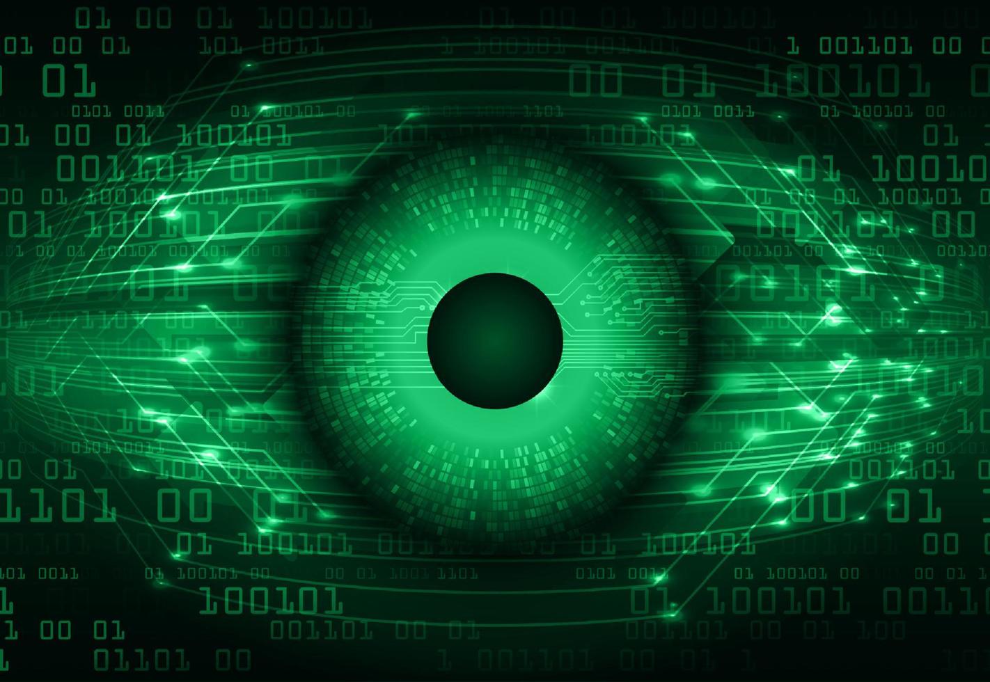 Modern Cybersecurity Technology Icon Pack with Eyes vector