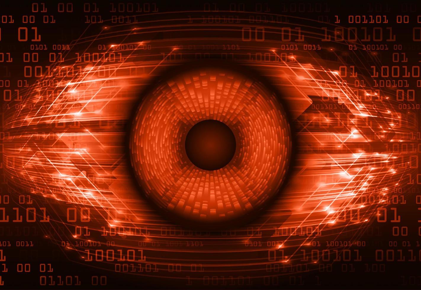 Modern Cybersecurity Technology Icon Pack with Eyes vector