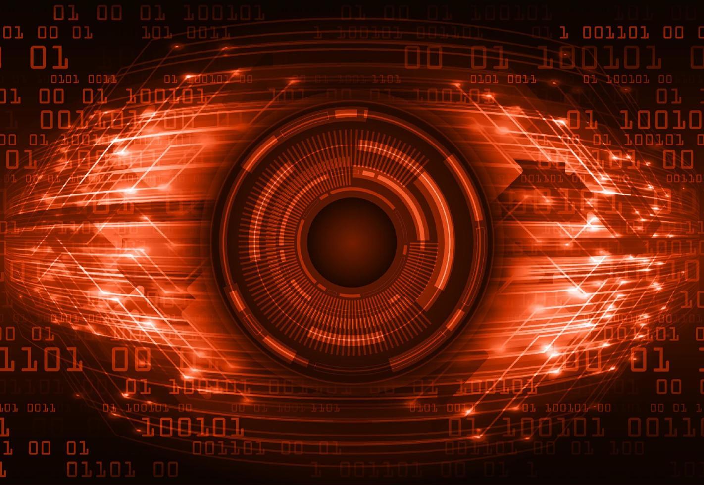 Modern Cybersecurity Technology Icon Pack with Eyes vector