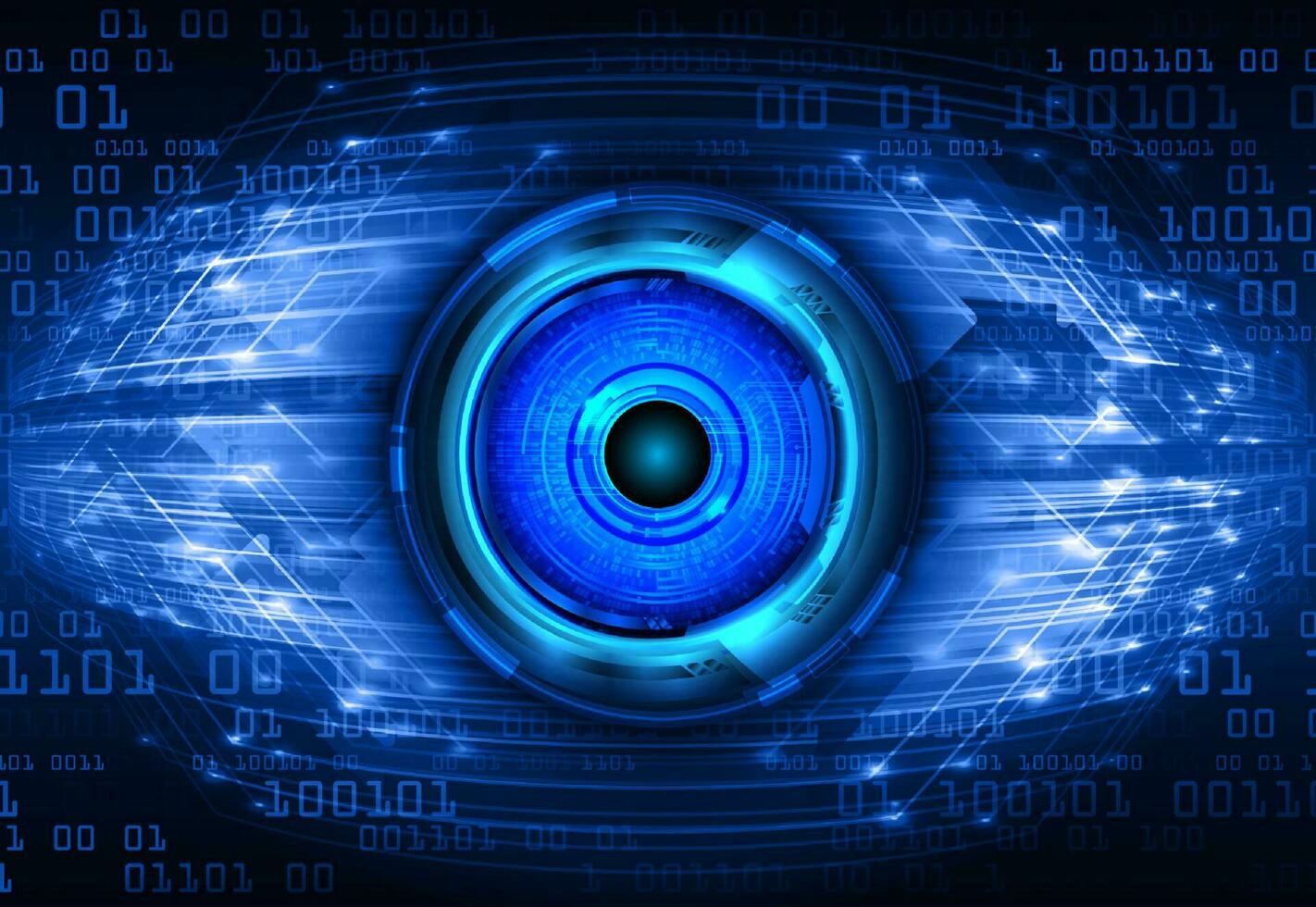 Modern Cybersecurity Technology Icon Pack with Eyes vector