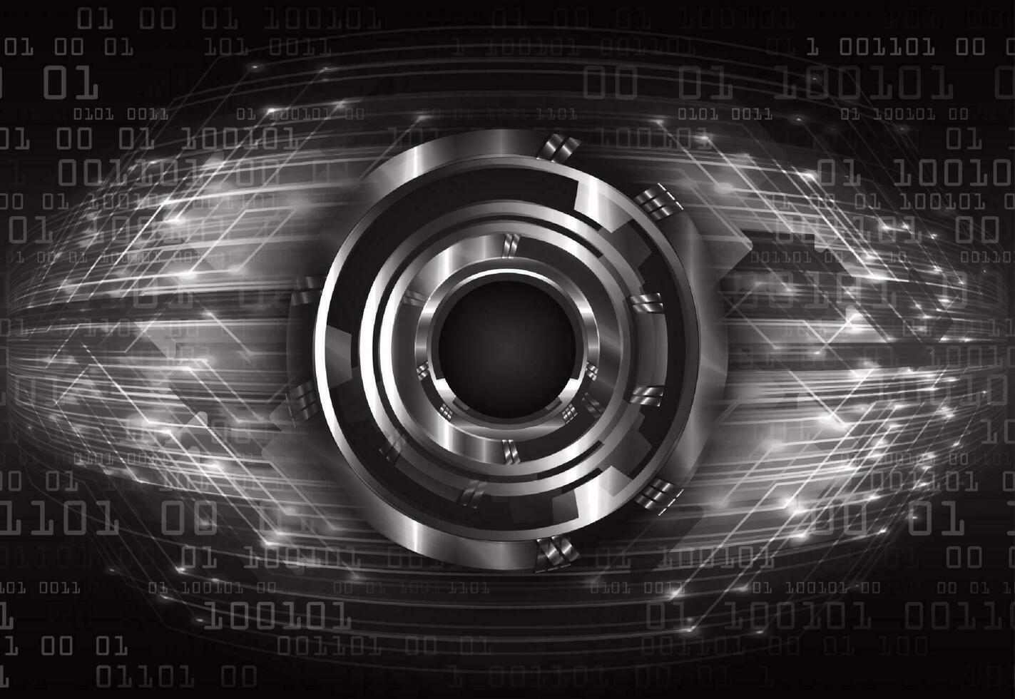 Modern Cybersecurity Technology Icon Pack with Eyes vector