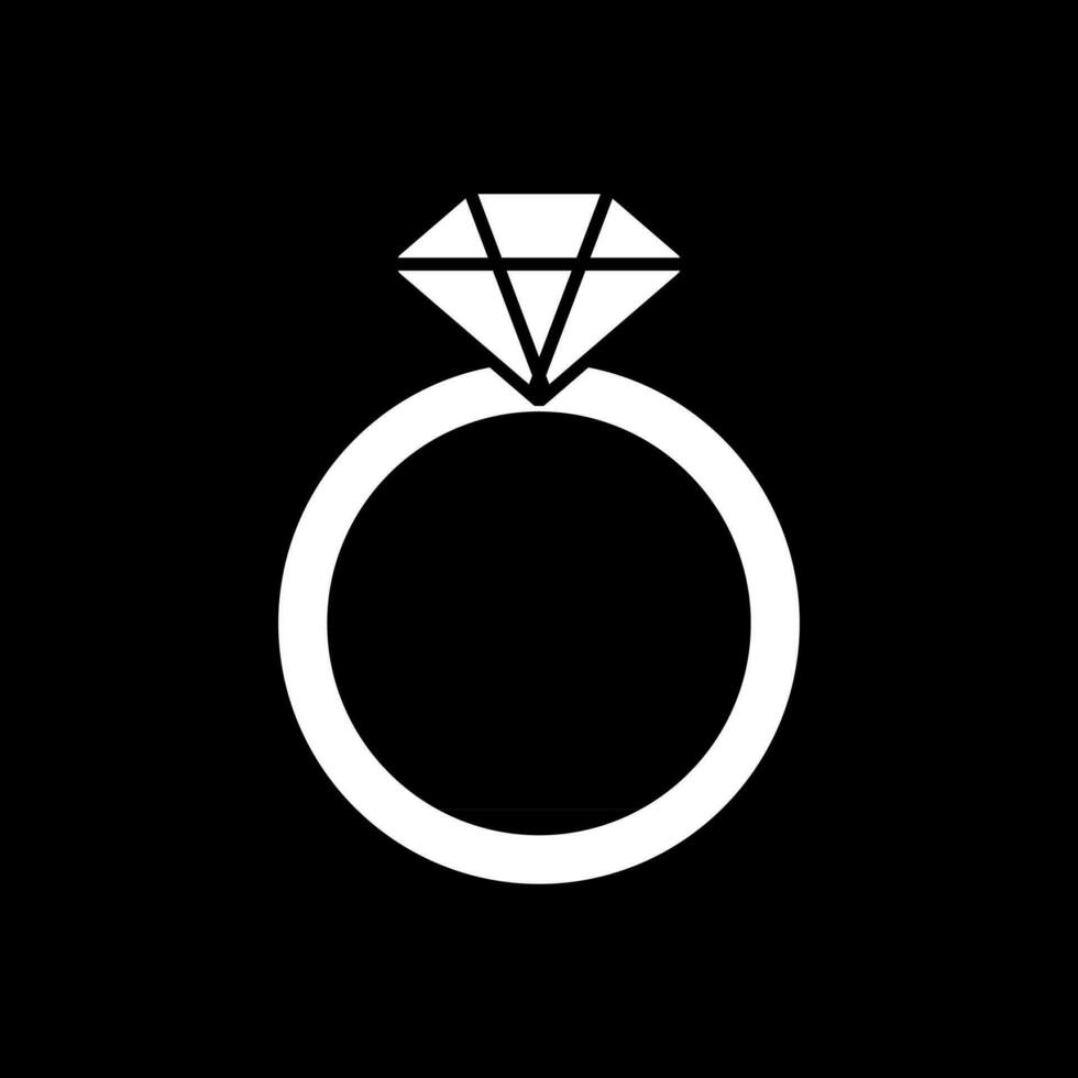 Diamond Ring Vector Icon Design