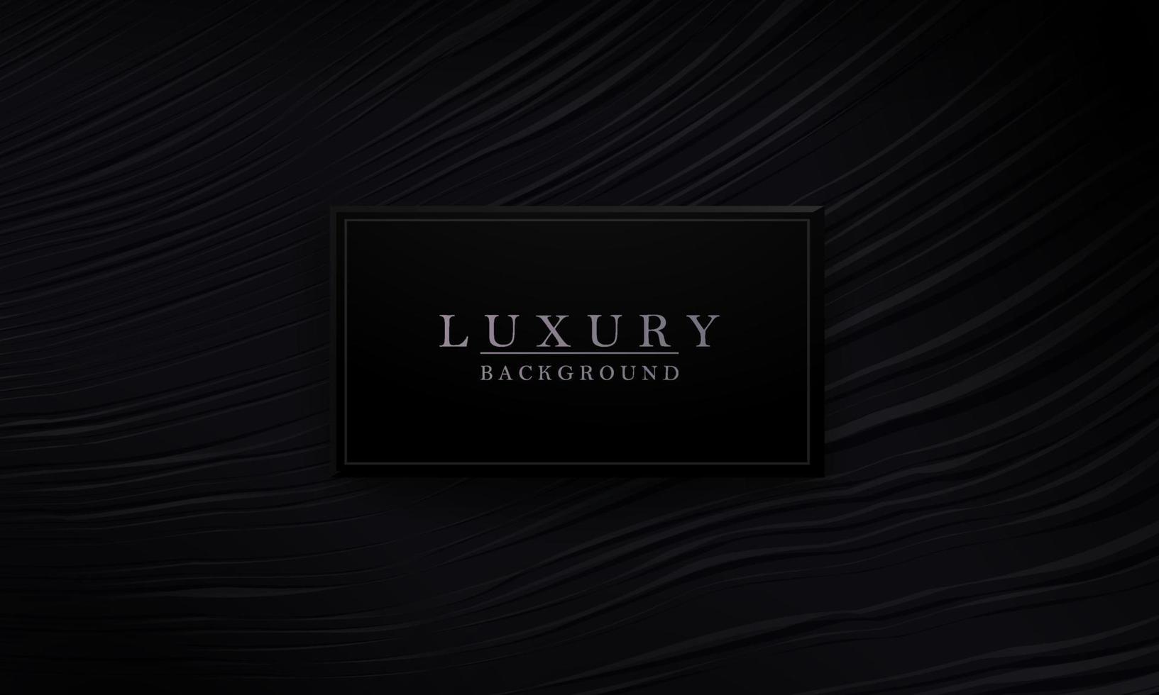 Graceful black illustration with textural wavy lines. vector