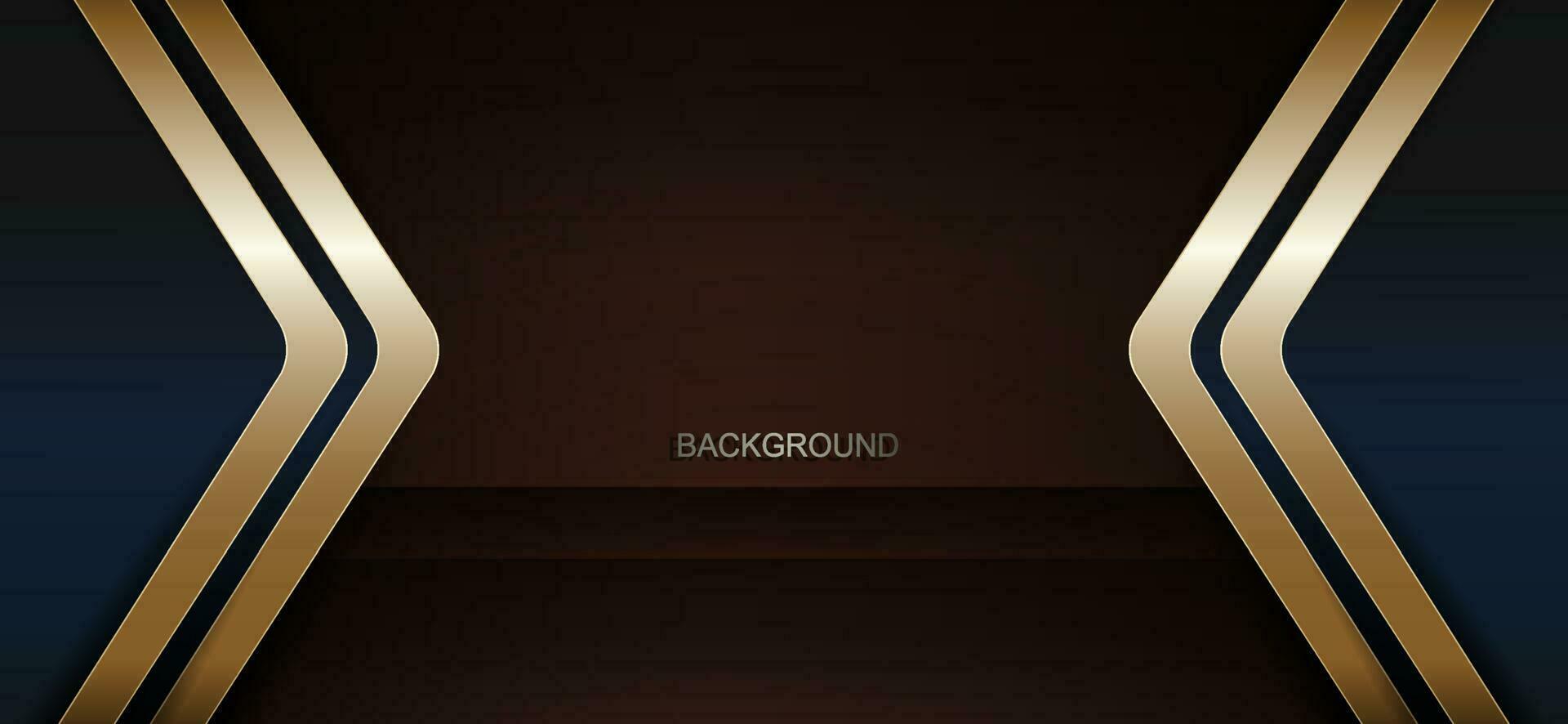 Dark red color design with golden arrows on the sides. vector