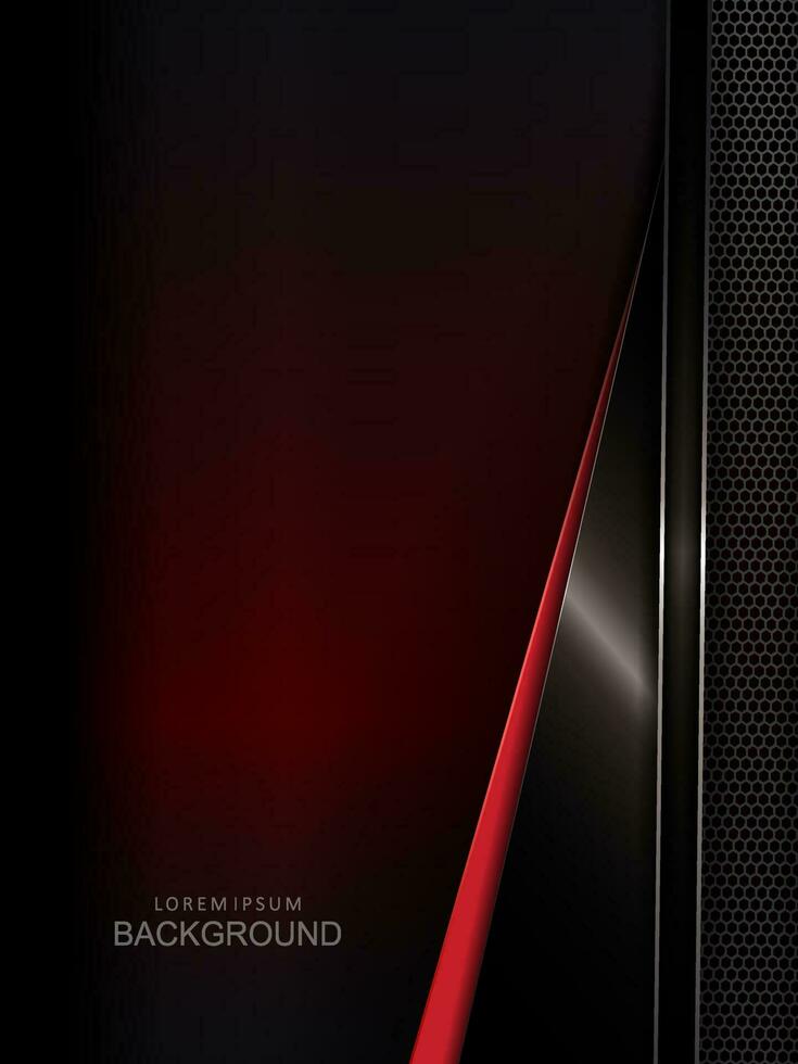 Dark red design with a gradient and mesh curtains with a border. vector