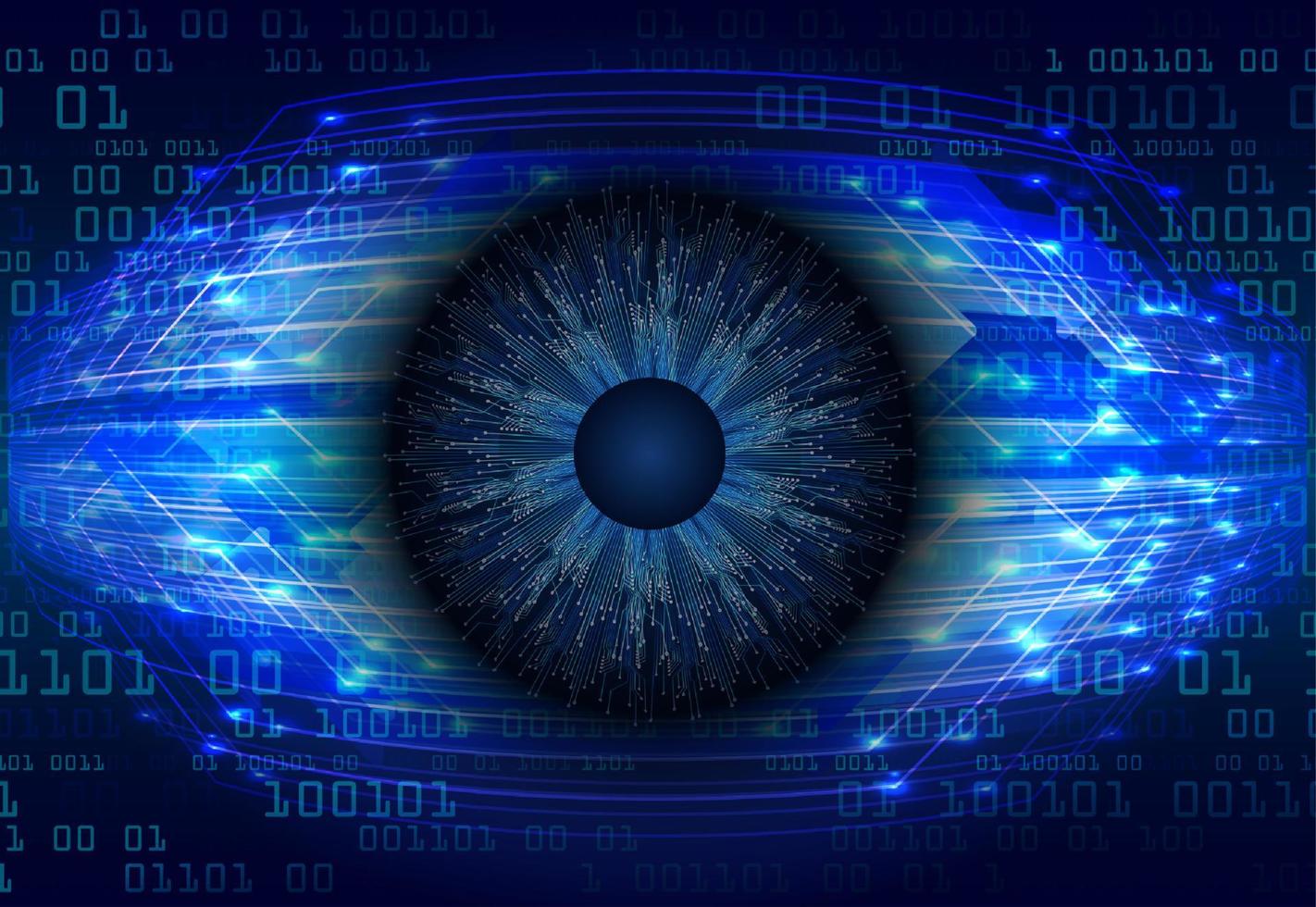 moderno la seguridad cibernética tecnología icono paquete con ojos vector