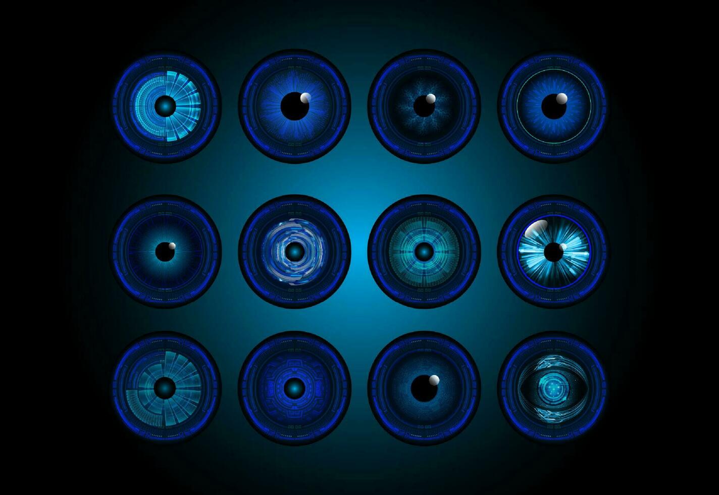 Modern Technology Eye Pack vector