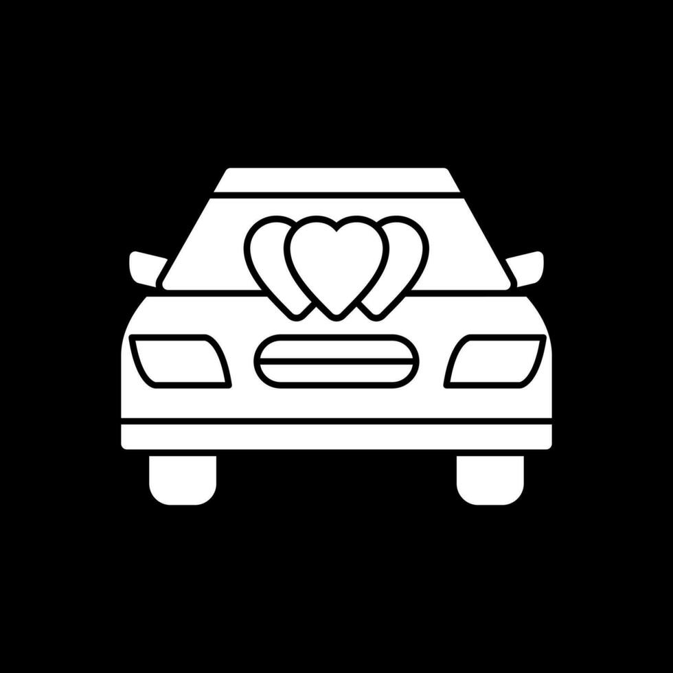 Wedding Car Vector Icon Design