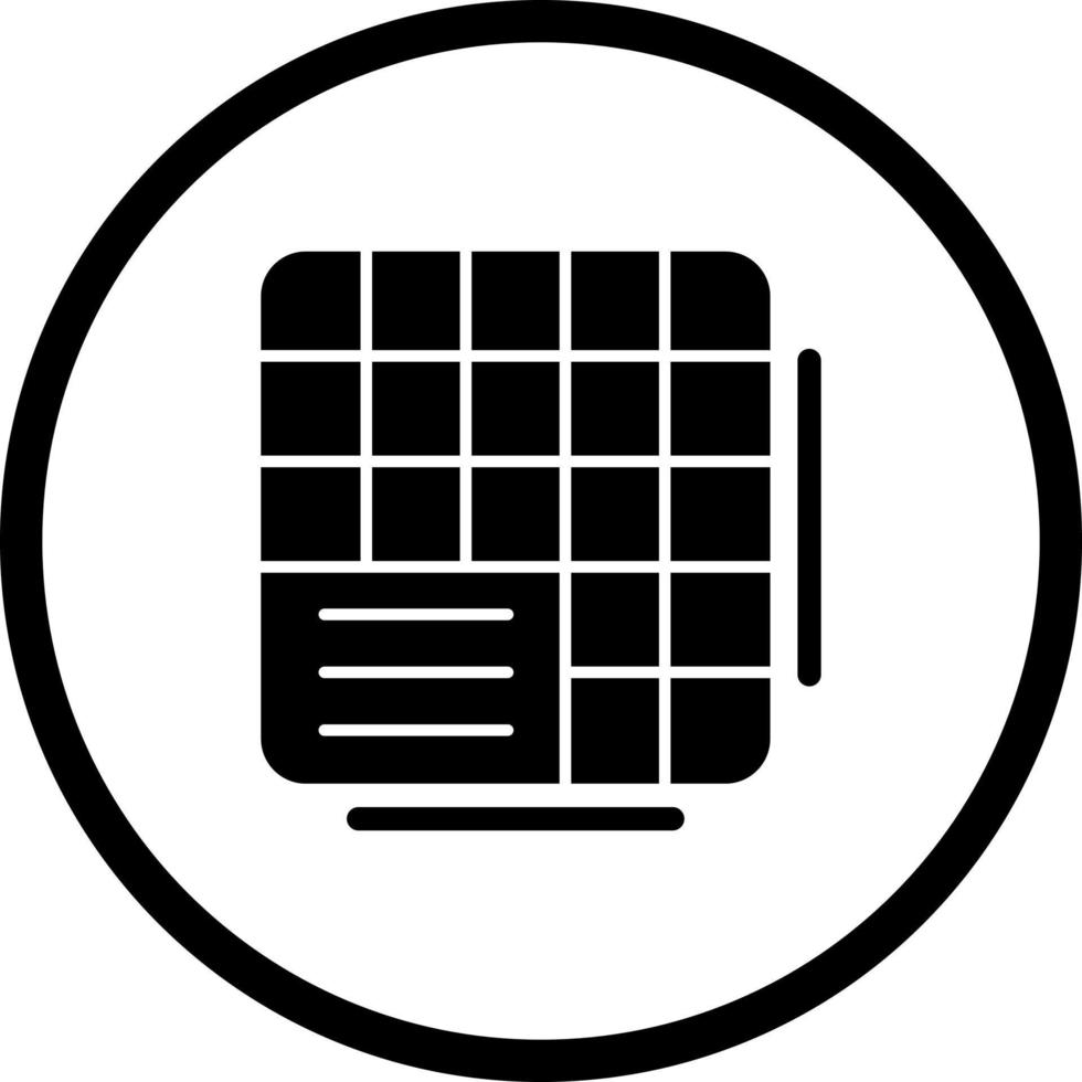 icono de vector de datos de tabla