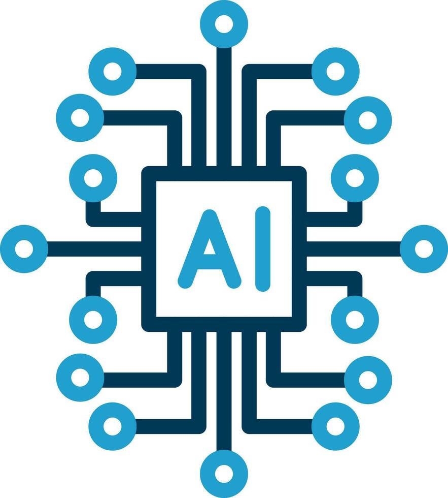 diseño de icono de vector de inteligencia artificial