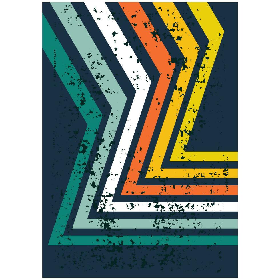 Retro vintage 70s style stripes background poster lines. Retro lines 70s. 1970s Background Grunge Texture Pattern, Vintage Color Stripes inspiration. vector
