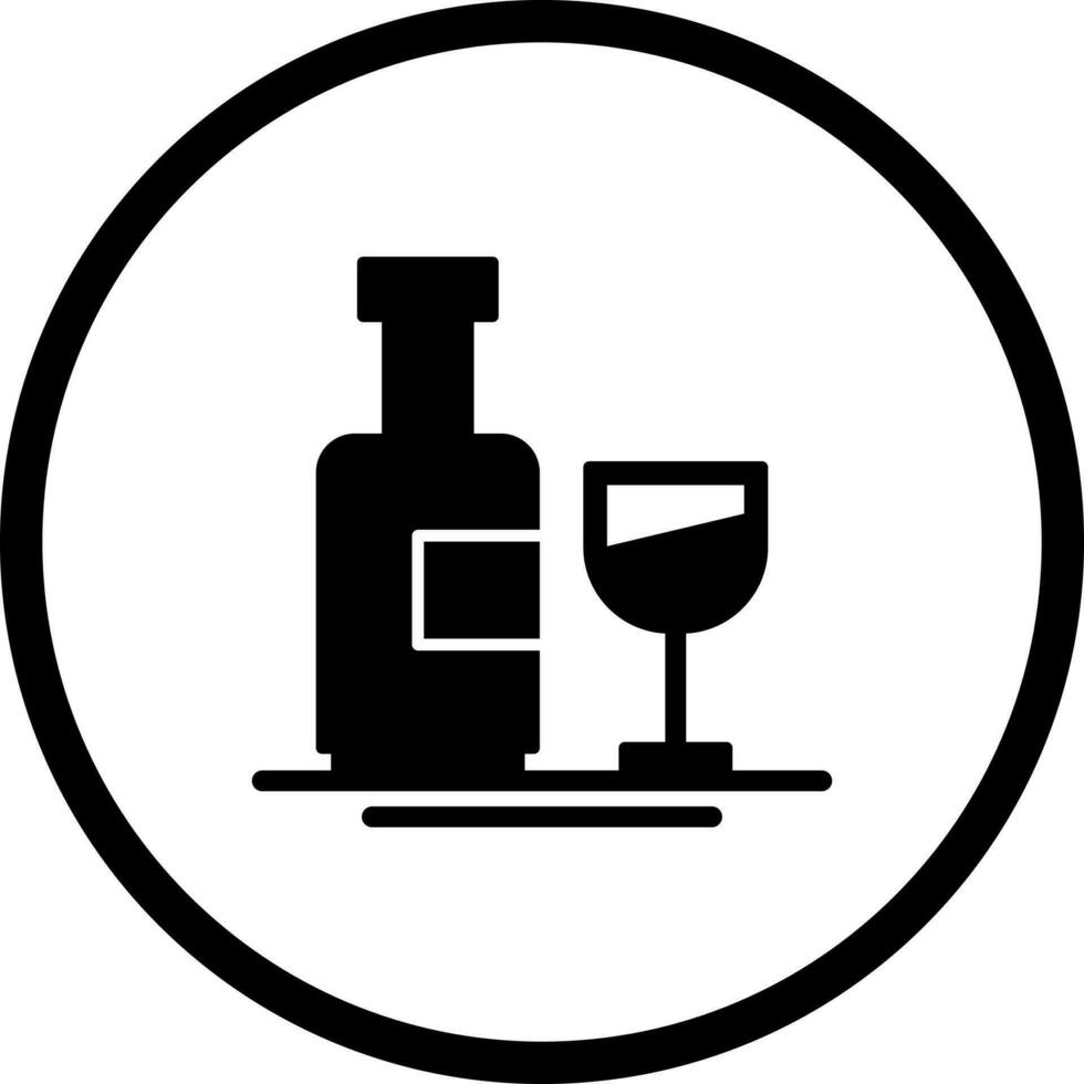 icono de vector de botella de vino